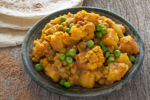 Masala-Spiced Heirloom Tomato Curry with Cauliflower and Peas