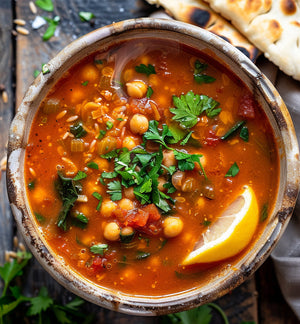 Moroccan-Spiced Lentil & Chickpea Stew