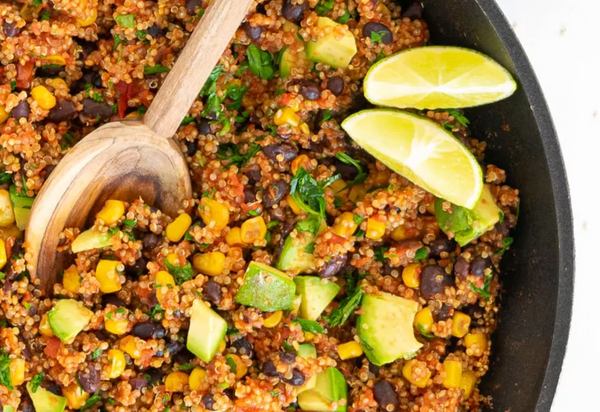 One-Skillet Chipotle-Roasted Heirloom Tomato, Black Bean Quinoa ...