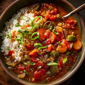 Roasted Veg & Heirloom Tomato Gumbo