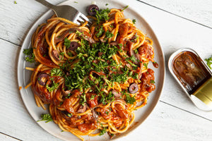 Puttanesca Pasta-Tomato Bliss