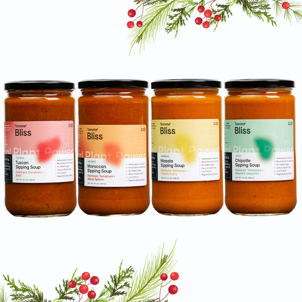 Favorite Heirloom Tomato Soup Sampler w/ Holiday Gift Box 4-Pack Set - Tomato Bliss