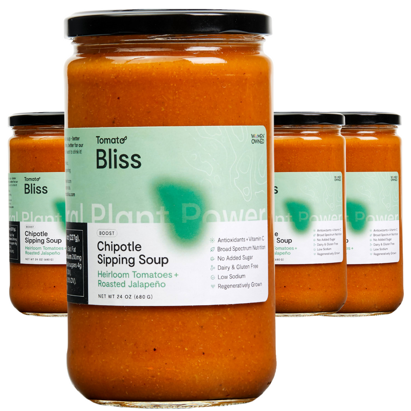 Chipotle Heirloom Tomato Sipping Soup 4-Pack (24 oz) - Tomato Bliss