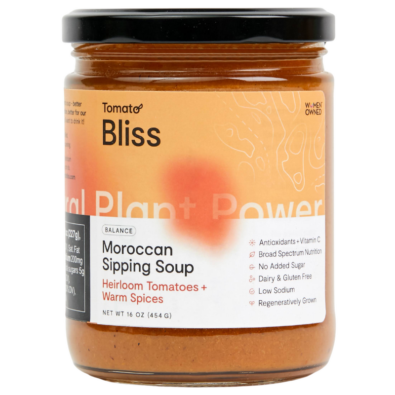 Moroccan Heirloom Tomato Sipping Soup 4-Pack (16 oz) - Tomato Bliss