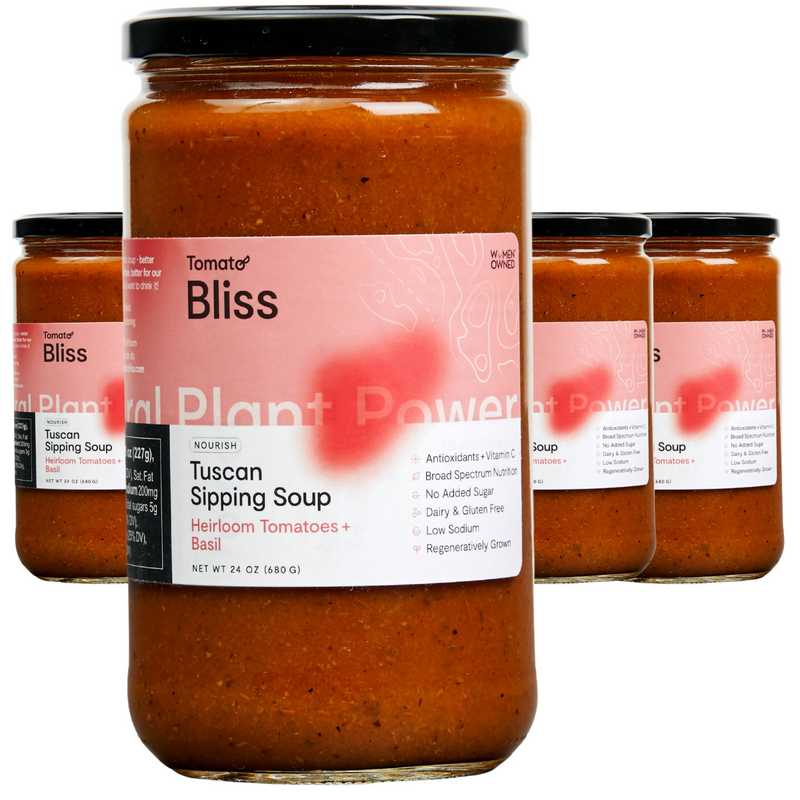 Tuscan Heirloom Tomato Sipping Soup 4-Pack (16 oz) - Tomato Bliss